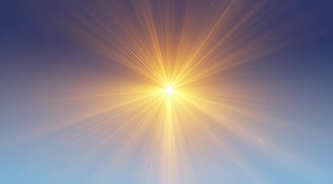 Sunrise in a clear blue sky