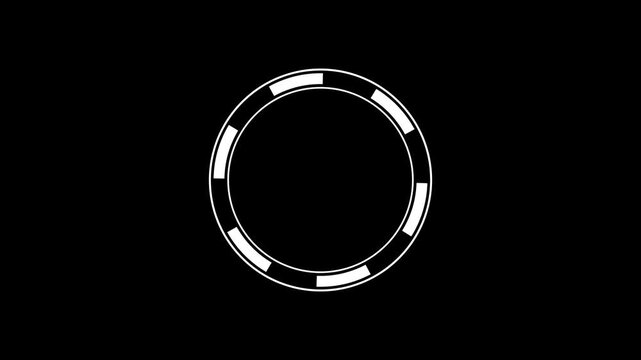 Digital Analysing and Loading Data HUD Display. loading, analysing data, rotating circles, moving graphs, sliders, HUD circle interfaces. High Tech Concept Element with alpha channel.4k video