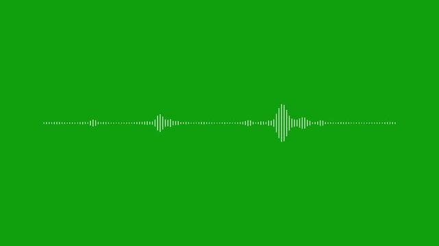 Audio waveform spectrum animation, Animation video white abstract audio sound visualizer wave spectrum, audio wave or frequency digital animation, line digital minimalist sound wave animation