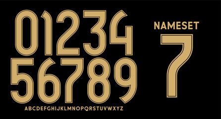 number set for jersey with modern and retro style   © ZeaLab