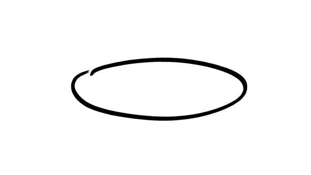 bold hand-drawn black circle highlights on a white background. With a striking pencil and chalk inscription, 4K frame-by-frame animation showcases