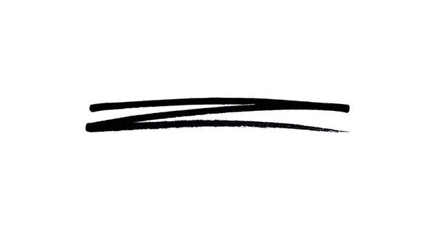 A hand-drawn animated clip featuring a black zigzag underline on a white background.