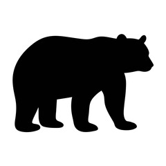 Obraz premium Black bear silhouette vector image for wildlife illustration and nature themed graphic design projects