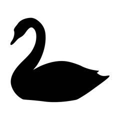 Black swan silhouette vector art graceful swan illustration elegant swan design swan clip art image vector © PURE VECTOR WORK