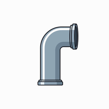 Gray Elbow Pipe Fitting Connector.