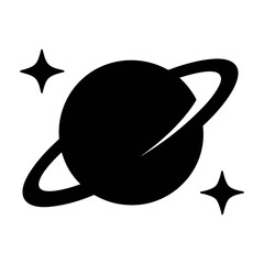 Planet saturn icon vector illustration for astronomy space science and education graphic design © PURE VECTOR WORK