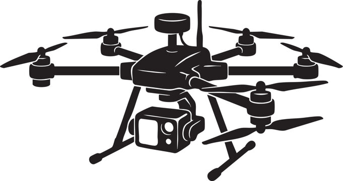 Industrial Heavy-Lift Hexacopter Silhouette, Dual Thermal and Visible Gimbal, RTK GPS Module