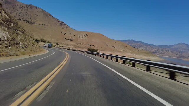 Lake Isabella 1 Southshore 12 Front View MultiCam Driving Plate Sierra Nevada Mts California USA