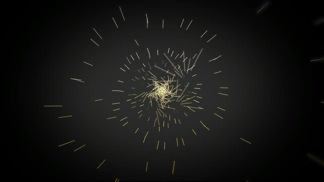 Luxury golden geometric shape looping 3D animation for intro background, motion graphics, and animated particles