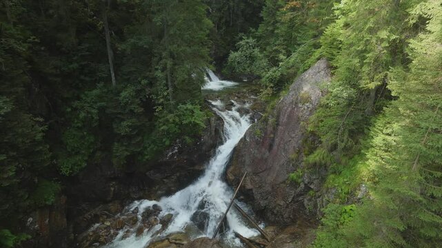 Waterfall in the Polish Tatras - Mickiewicz Waterfalls