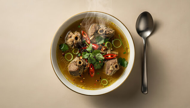 Indonesian Oxtail Soup Sop Buntut Traditional Beef Soup Rich Broth Comfort Food