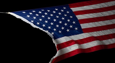 Obraz premium American flag waving in the dark