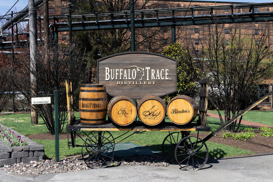 Frankfort, KY, USA - March 14, 2026: Buffalo Trace Distillery's location in Frankfort, KY is a National Historic Landmark from being the oldest continually operating distillery's in America.