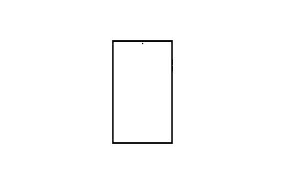 Minimalist Smartphone Outline Icon with Blank Display