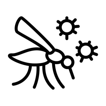 Insect Bite Infection Vector Line Icon Design