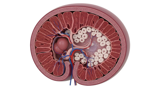Cross-sectional anatomy of the human small intestine and surrounding structures