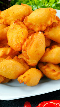 Cheese and meat angu pastry mush Brazilian snack