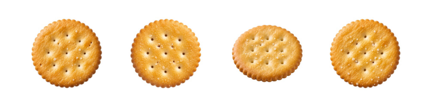 3D Cartoon Cookie Set Isolated on Transparent Background Cutout PNG Set