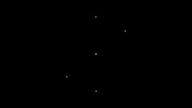 Shiny twinkle glowing stars, glitter sparkle animated shine twinkle magic, looping animation, star twinkling blinking light effect transparent on black screen background. 4K