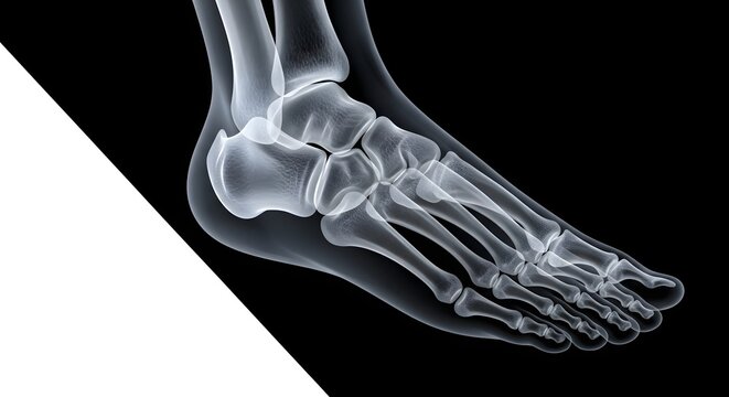 Ankle and foot x ray image showing bones and joints