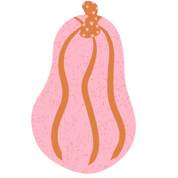 Pink and orange squash