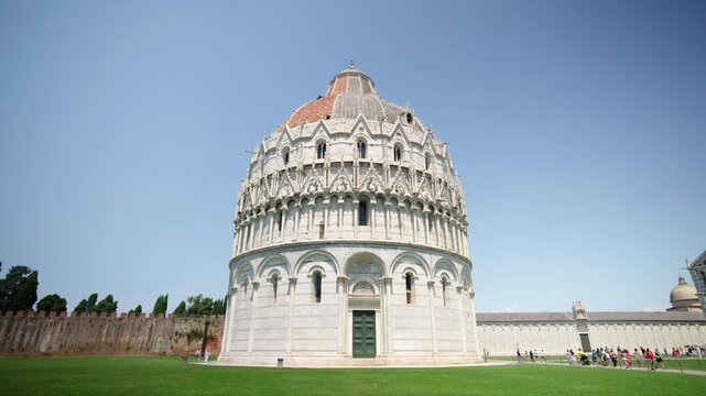 Pisa Baptistery at Piazza dei Miracoli, Tuscany Italy