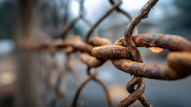 The Rusted Gate of Time - A Symbol of Security and Confinement