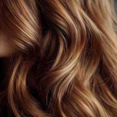 Fototapeta premium light brown hair styled close up 