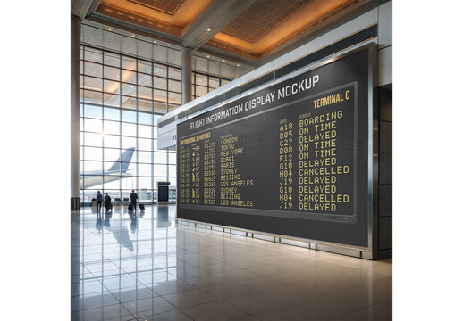 Flight Information Display Mockup 3