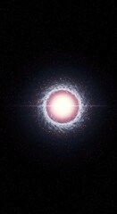 Obraz premium Conceptual visualization of a cosmic singularity, depicting the theoretical point of infinite density and zero volume in deep space, matter, abstract, volume