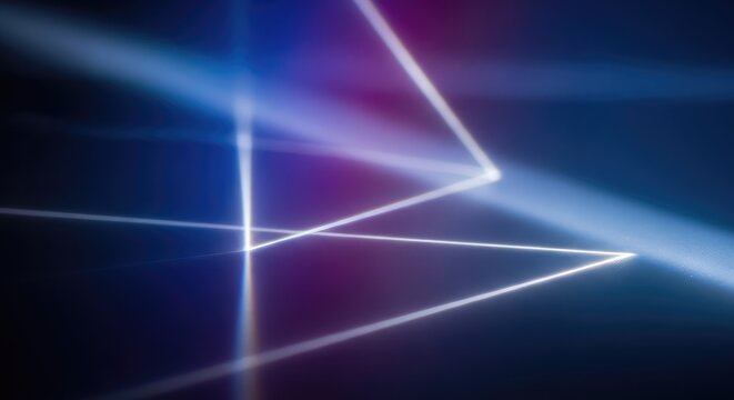 Ethereal light refraction creating subtle, vanishing shapes across a dark, ambiguous space. A deep blue and purple gradient suggesting an unseen presence, modern, backdrop, texture