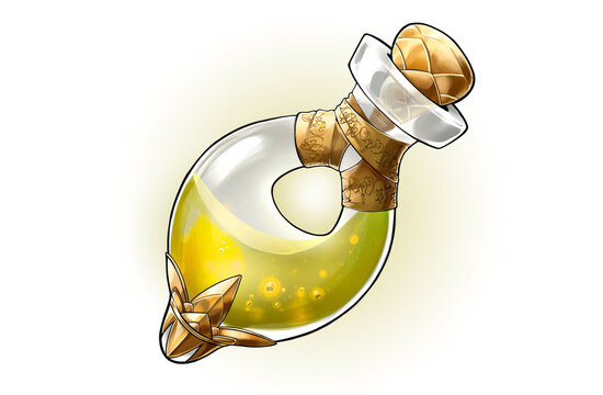 Potion Fantasy Magique Couleur - illustration
