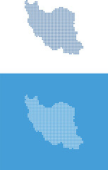 Iran Dotted Map Pattern Vector Icon White Background Data Visualization