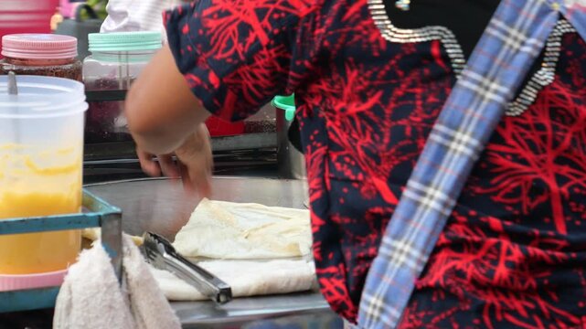 Crispy Roti, street food, Thailand
