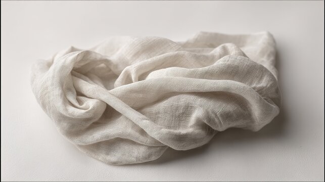 Unidentified Soft Folded Object on White Surface