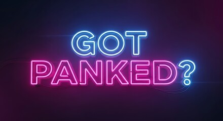 Fototapeta premium Bright neon-style typography “Got Pranked”