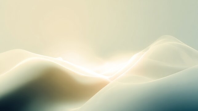 Serene abstract landscape with soft light and gentle curves