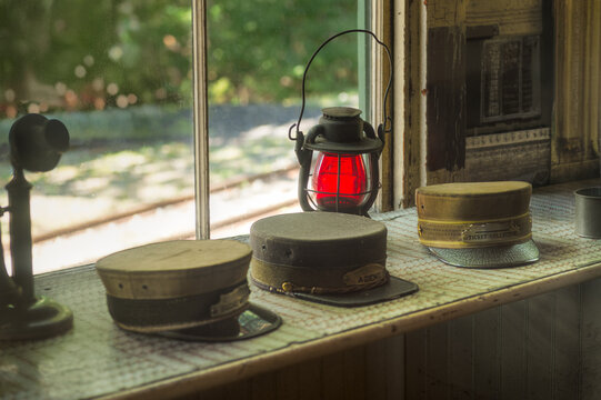 Railway Hats and Lantern