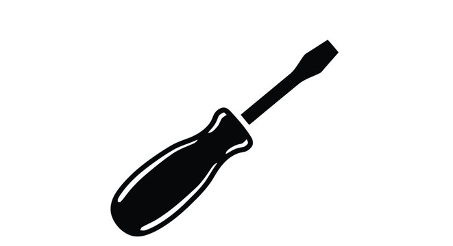Vector illustration&nbsp;of flathead screwdriver icon