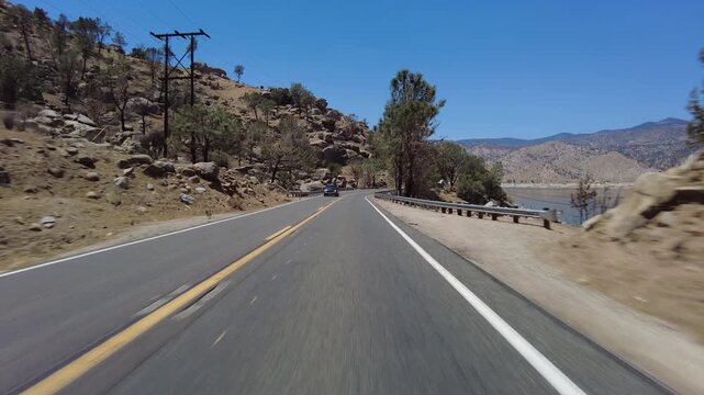 Lake Isabella 1 Southshore 15 Front View MultiCam Driving Plate Sierra Nevada Mts California USA
