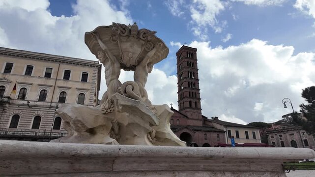 Fontana Dei Tritoni And Santa Maria In Cosmedin Rome
