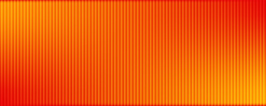 Red orange yellow ribbed glass. Vector ribbed glass texture background. Mesh gradient. acrylic ribbed bath surface. Reeded glass background semitransparent overlay. Bath wall window