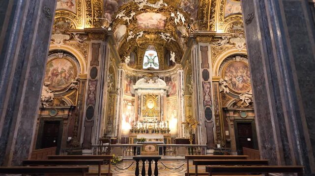 Interior Of Santa Maria Dell Orto Church In Rome