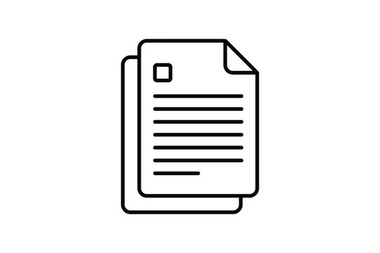 Stacked documents icon, multiple file pages vector, document stack outline, layered paper icon, file collection symbol, office files UI icon
