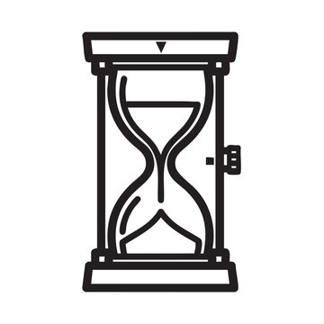 An illustration of a clear vector egg timer outline.