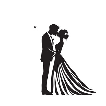 Adobe Ill  
Romantic couple silhouette vector illustration wedding love affection abstract artistic designustrator Artwork