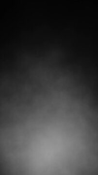 Realistic black and white smoke slowly rising upward in soft motion against a dark background. Subtle volumetric fog creates, cinematic atmosphere with natural fluid movement. Vertical loop.