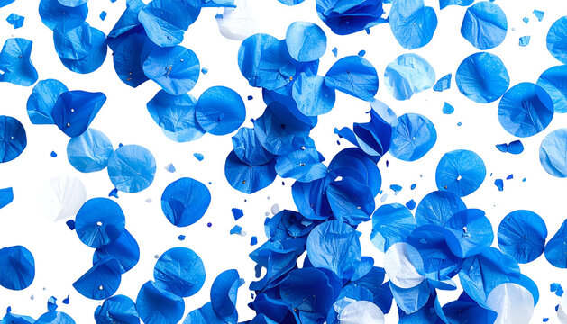 Abstract image of floating blue circular objects on a black background