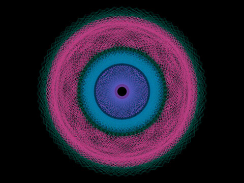 Abstract Spirograph Pattern Geometric Vector Art Background