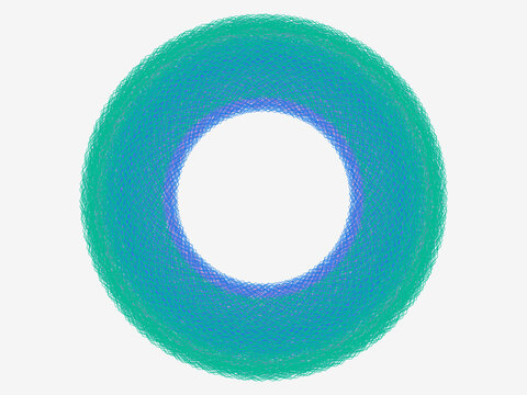 Vibrant Spirograph Bloom Geometric Art Print Design